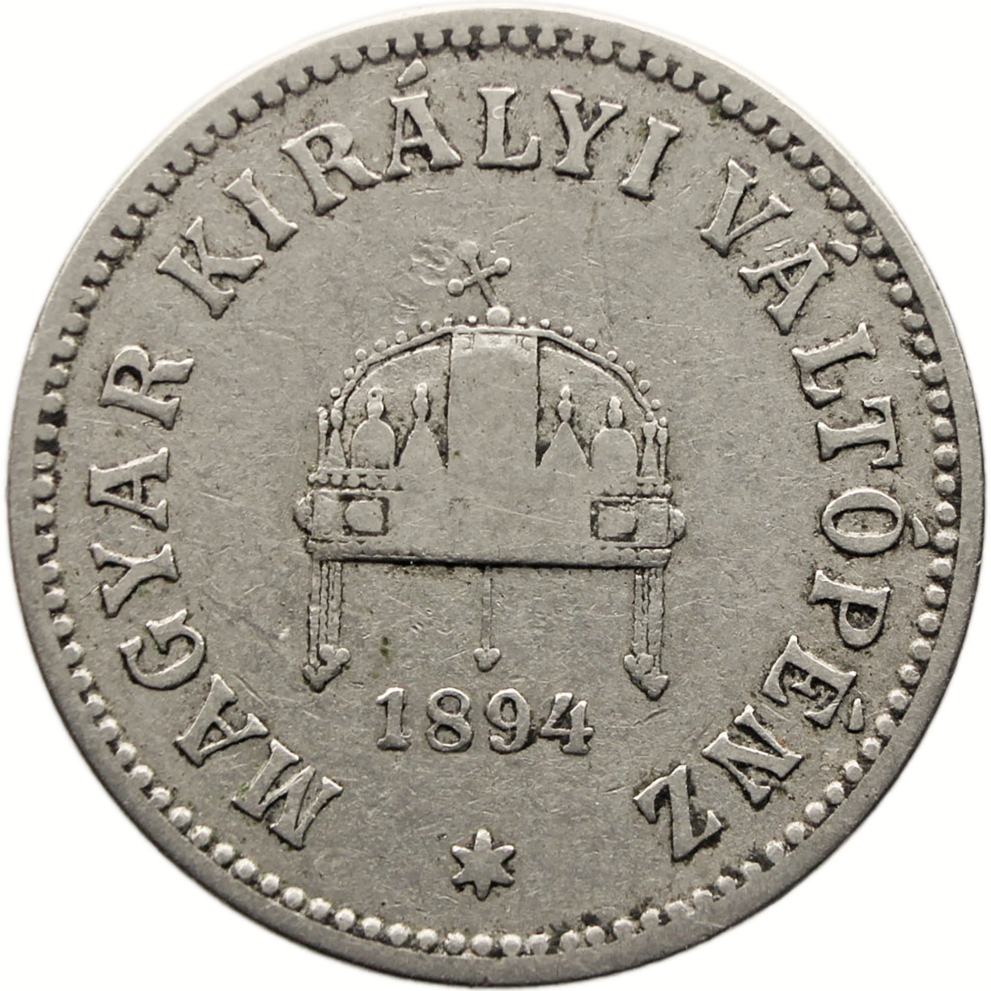 1894 KB 10 Filler Hungary Coin Franz Joseph I