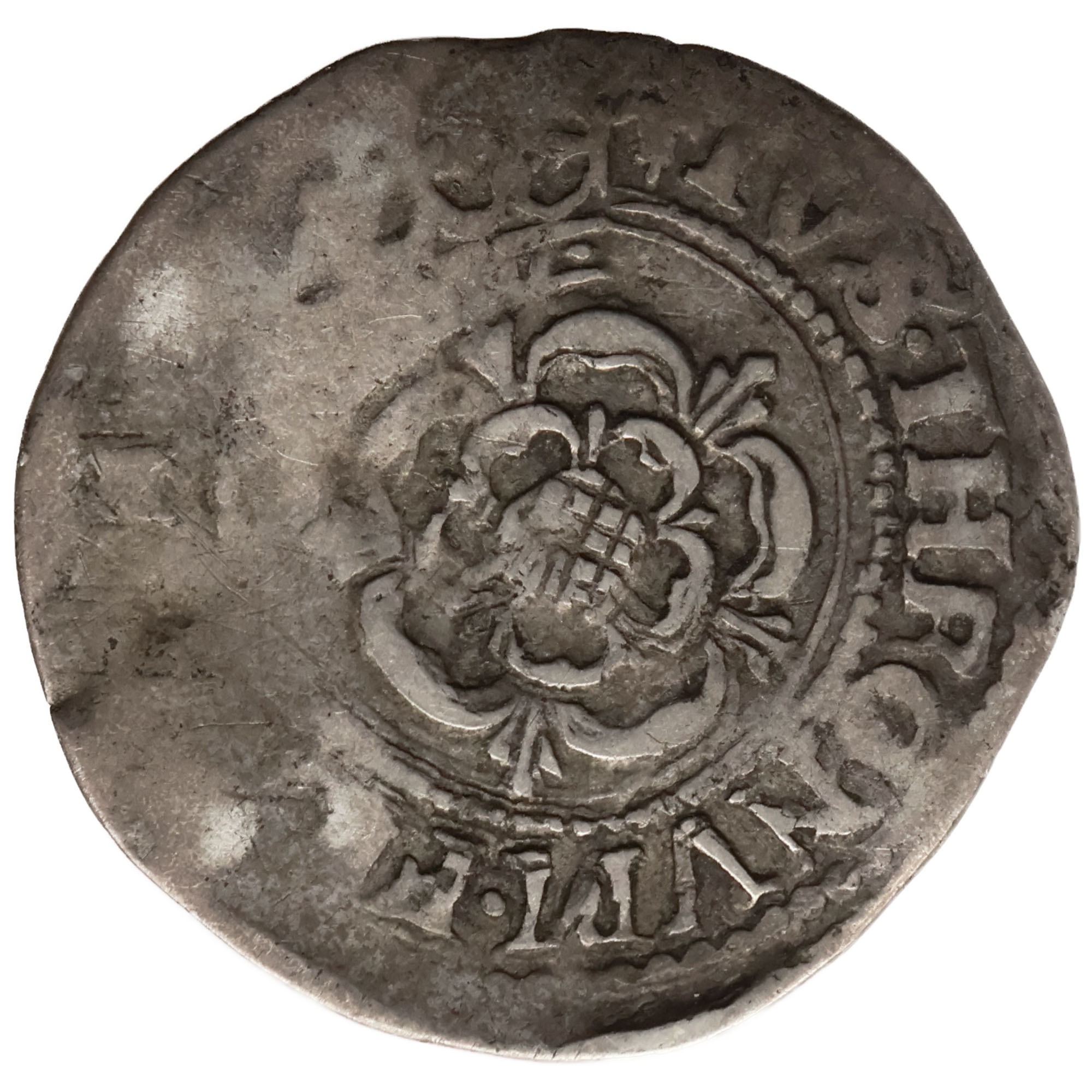 1625 - 1628 Half Groat Charles I of England Coin Tower; Group A
