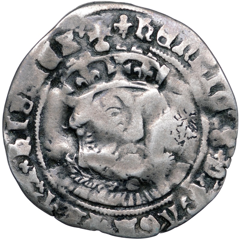 1544 - 1547 Groat Henry VIII 3rd coinage 2 Bust Tower Mint Lis