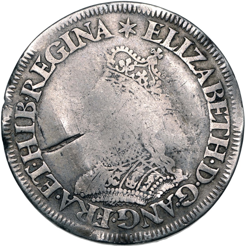 1560 - 1561 Shilling Elizabeth I England Coin Milled Issue Silver