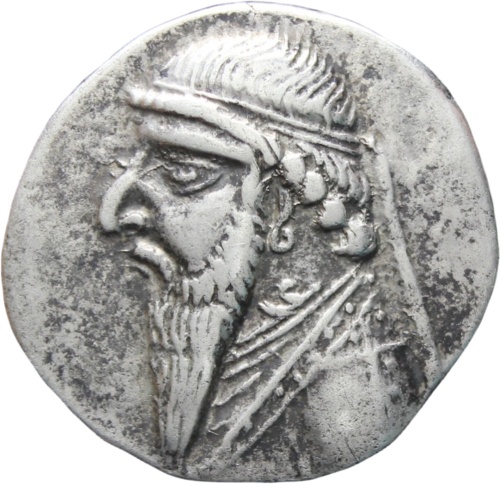 121-91 BC Parthian Kingdom. Mithradates II Silver Drachme Coin
