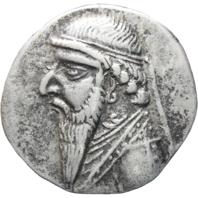 121-91 BC Parthian Kingdom. Mithradates II Silver Drachme Coin