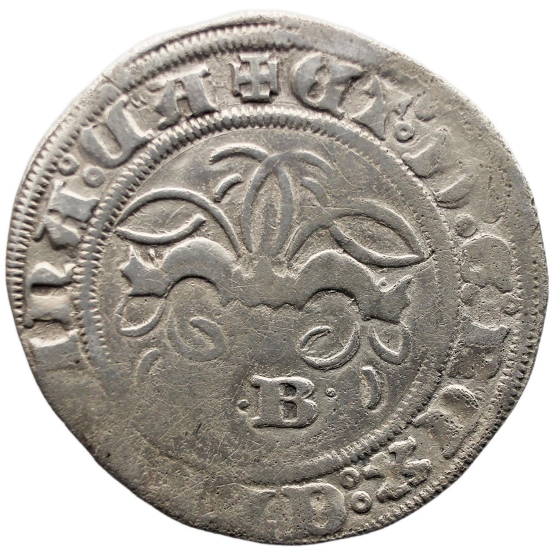 1474-1504 1/2 Real Ferdinand and Isabella Coin Spain Castile Silver Burgos Mint