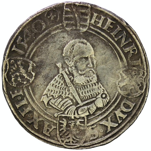 1540 Germany Sachsen-Gesamthaus Johann Friedrich I and Heinrich Silver Thaler (taler) coin