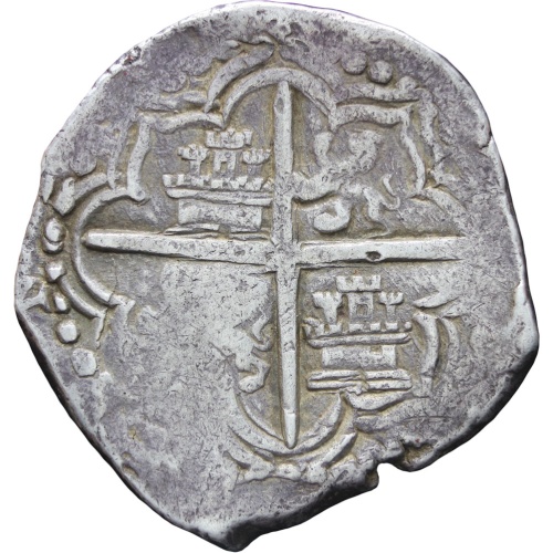 1578-1621 Spain Colonial Potosi Bolivia Cob 8 Reales Philip III Coin