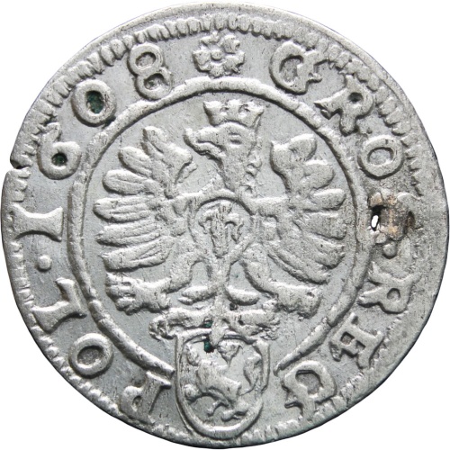 1608 Grosz Sigismund III Groschen Coin Polish – Lithuanian Commonwealth Silver Coins Mint Krakow