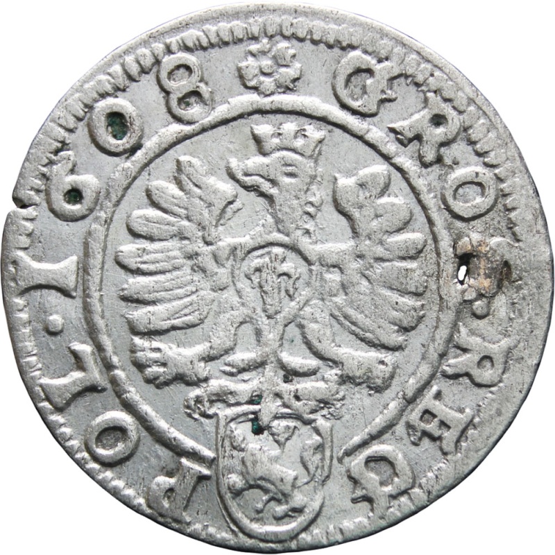 1608 Grosz Sigismund III Groschen Coin Polish – Lithuanian Commonwealth Silver Coins Mint Krakow