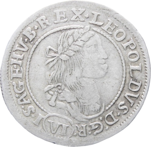 1671 Hungary Leopold I 6 Kreuzer (6 Krajczar) Kremnitz Mint Coin