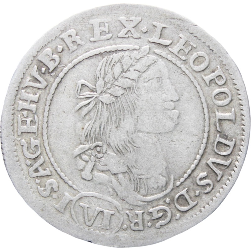 1671 Hungary Leopold I 6 Kreuzer (6 Krajczar) Kremnitz Mint Coin