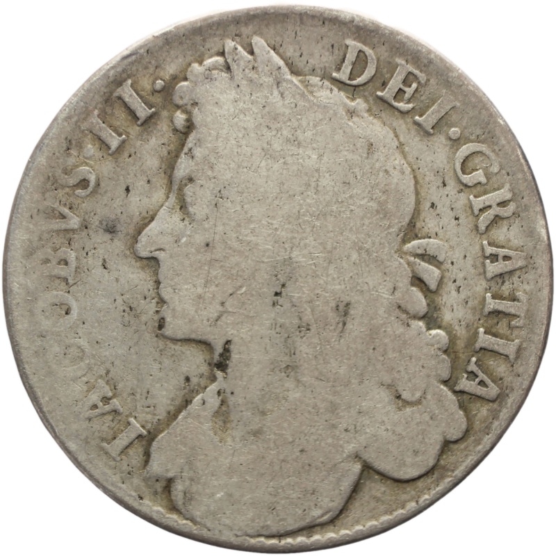 1685 Half Crown James II Coin Silver UK