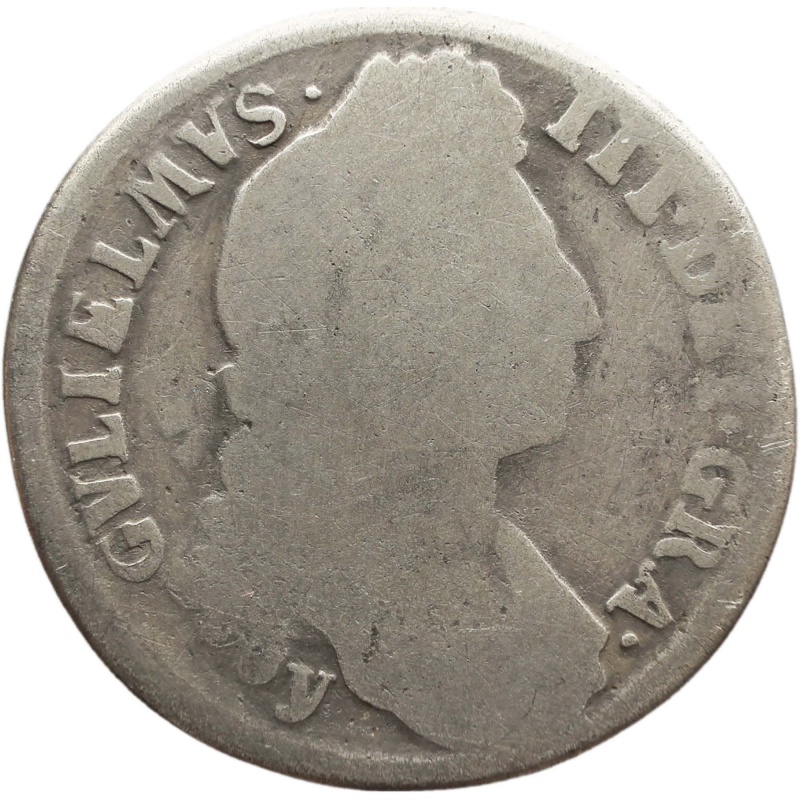 1696 Shilling William III Great Britain Coin Silver York Mint