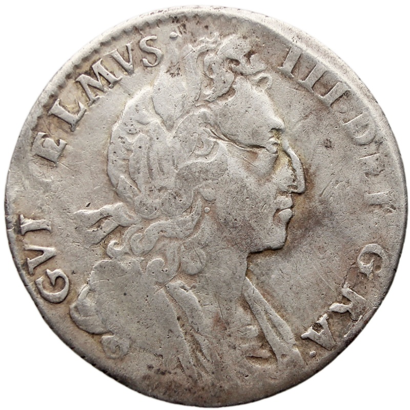 1701 Sixpence William III Coin UK Silver 3rd bust