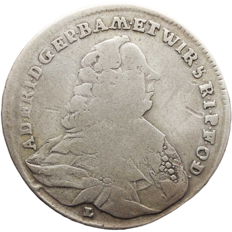 1763 20 Kreuzer Bishopric of Würzburg Germany States Coin Adam Friedrich von Seinsheim