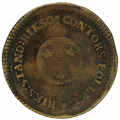 1802 Sweden Gustaf IV Adolf cooper ½ Skilling Riksgälds coin
