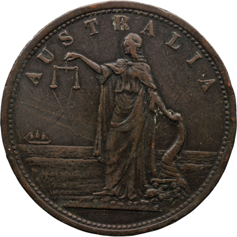 1820 1 Penny Australia Token Iredale & Co Sydney New South Wales