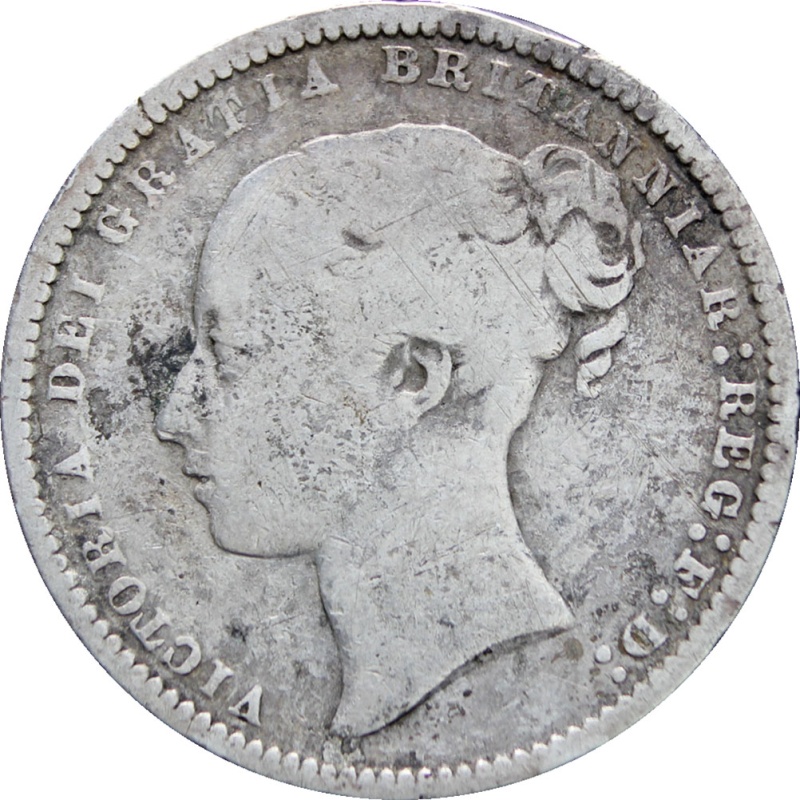 1871 Shilling Victoria Queen Great Britain Silver British Coin