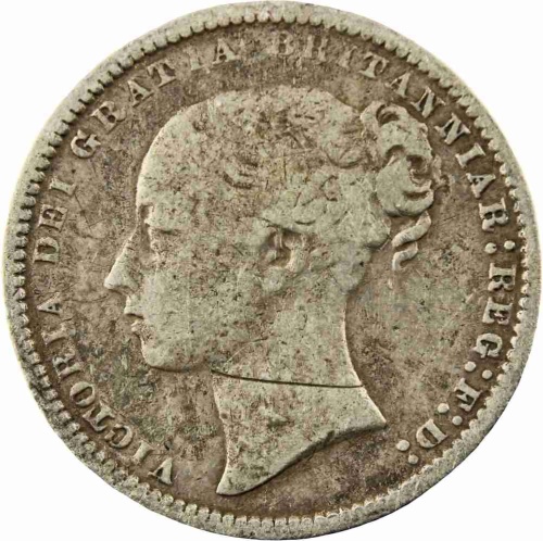 1873 Great Britain Victoria Silver Shilling Coin