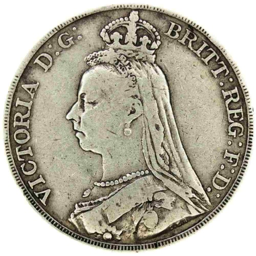 1889 Great Britain Victoria Silver Crown Coin