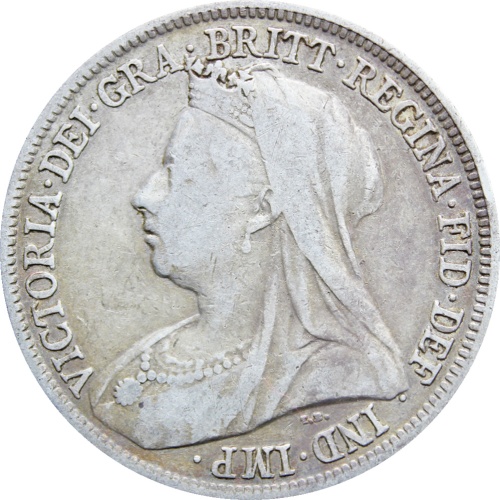 1895 Shilling Victoria Queen Great Britain Silver British Coin