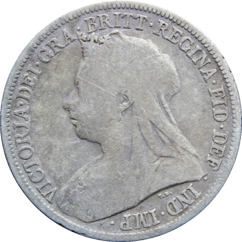 1899 Shilling Victoria Queen Great Britain Silver British Coin