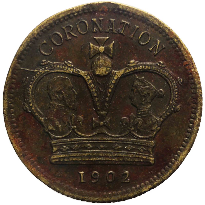 1902 Coronation of Edward VII Token Barratt & Co