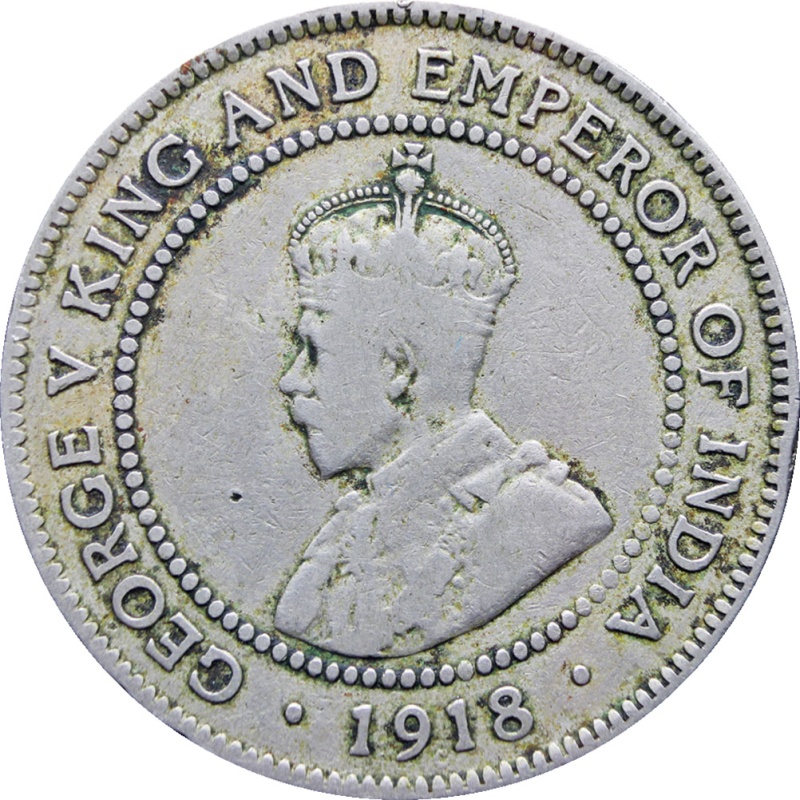 1918 Jamaica George V One penny coin