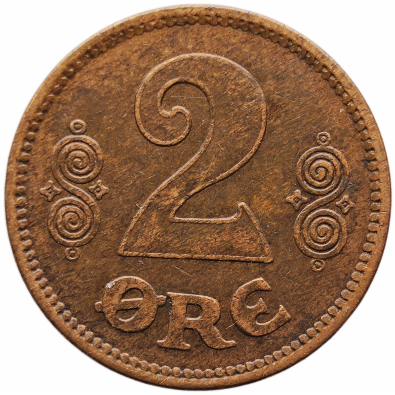 1920 2 Ore Denmark Coin Christian X