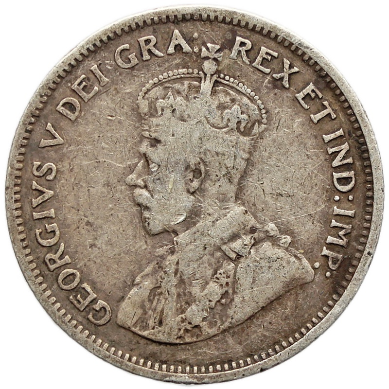 1921 4 and 1/2 Piastres Cyprus Coin George V Silver