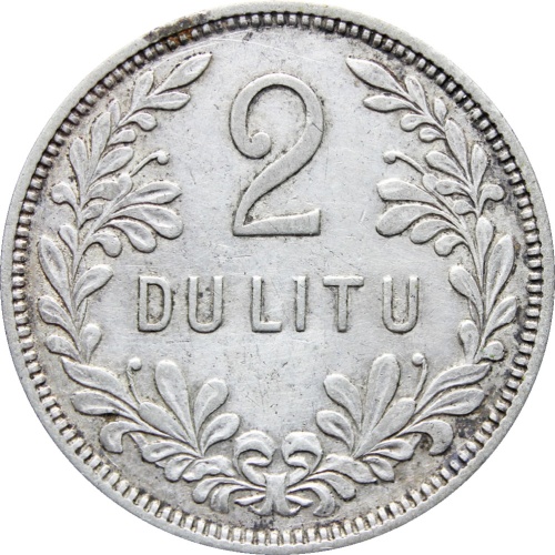 1925 Lithuania 2 Litai Silver Coin
