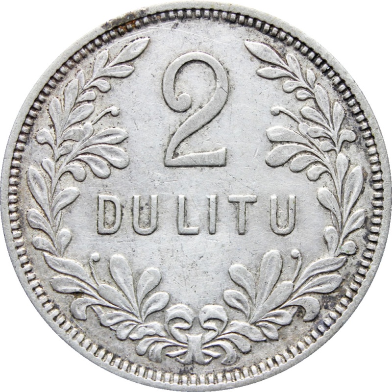 1925 Lithuania 2 Litai Silver Coin