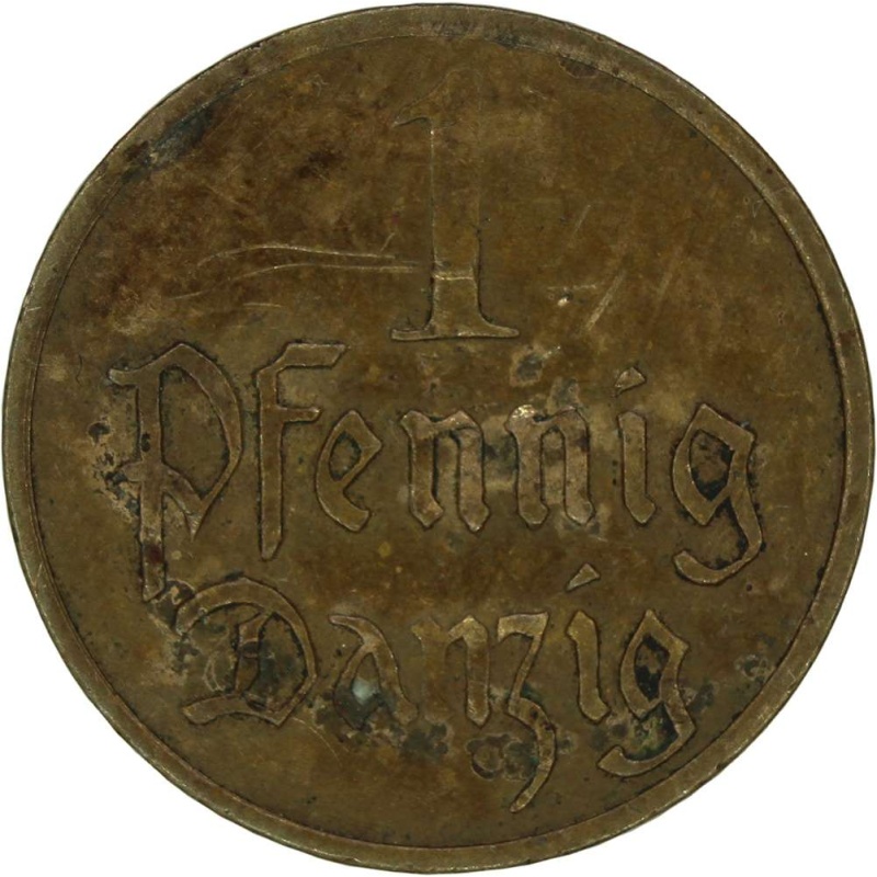 1926 Danzig 1 Pfennig Coin