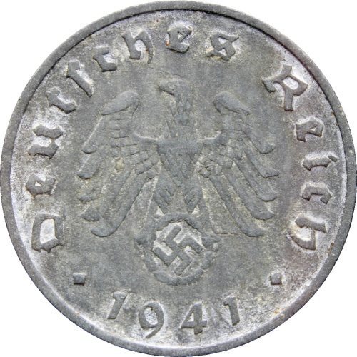 1941 Germany 10 Reichspfennig Coin
