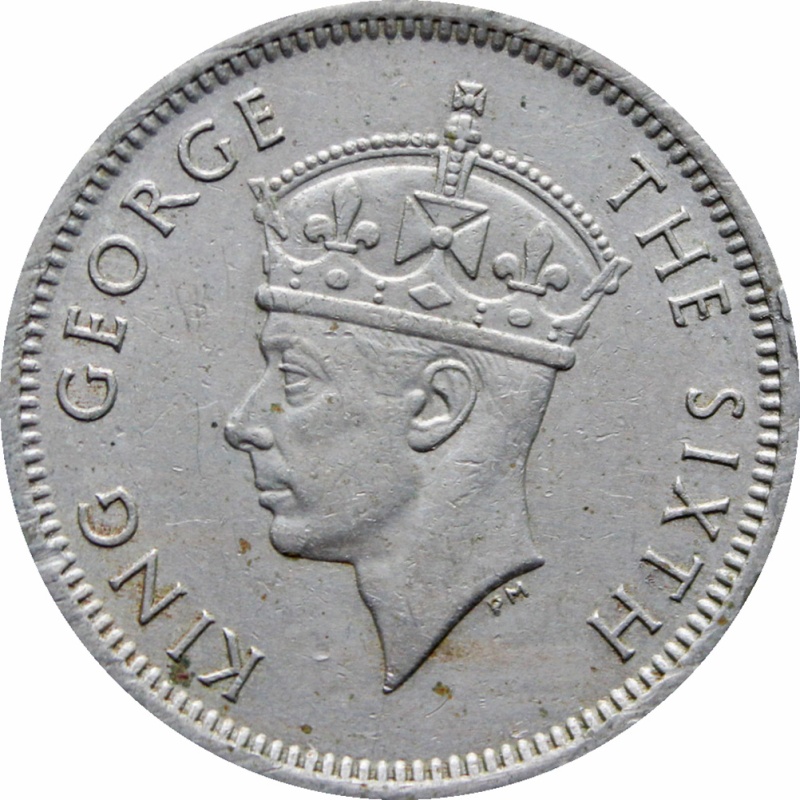 1948 Malaya 10 Cents George VI Coin