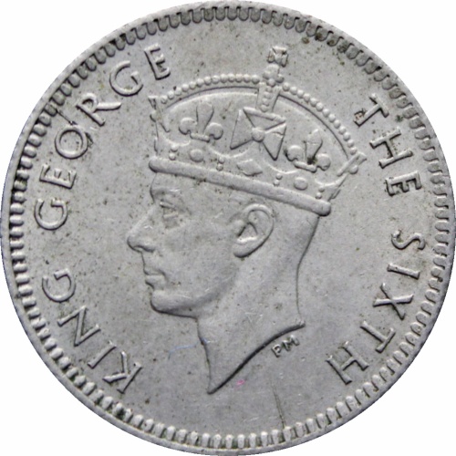 1948 Malaya 5 Cents George VI Coin