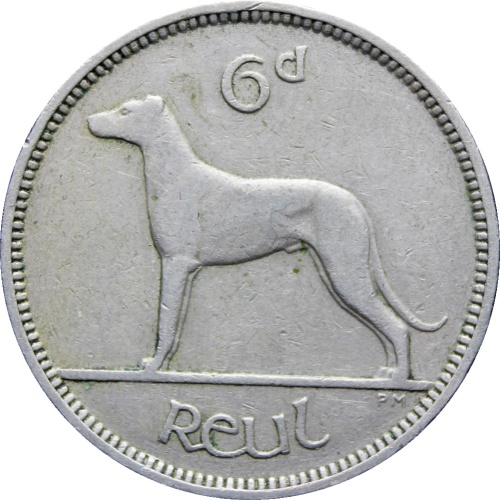 1950 Ireland 6 Pingin / 1 Reul Coin