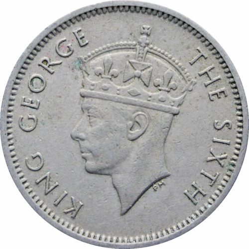 1950 Malaya 10 Cents George VI Coin