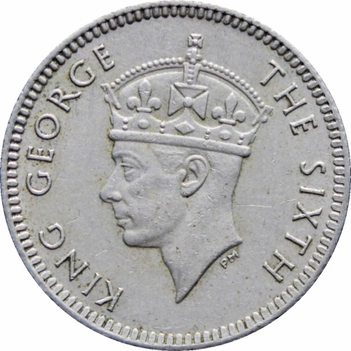 1950 Malaya 5 Cents George VI Coin