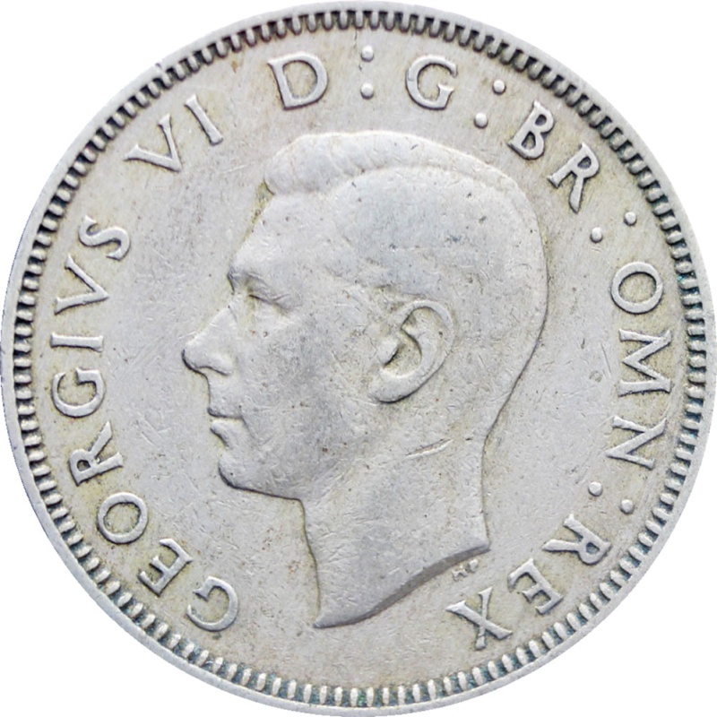 1951 One Shilling George VI British Coin