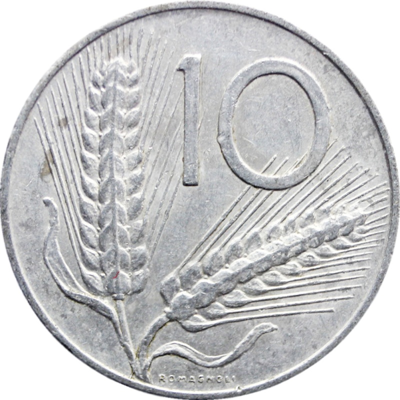 1956 10 Lire Italy Coin