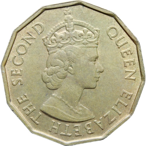 1963 Fiji Elizabeth II Three Pence Coin 1st portrait