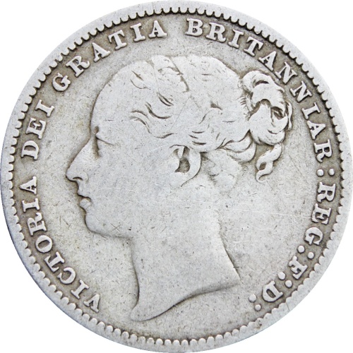 1879 Shilling Victoria Queen Great Britain Silver Coin British