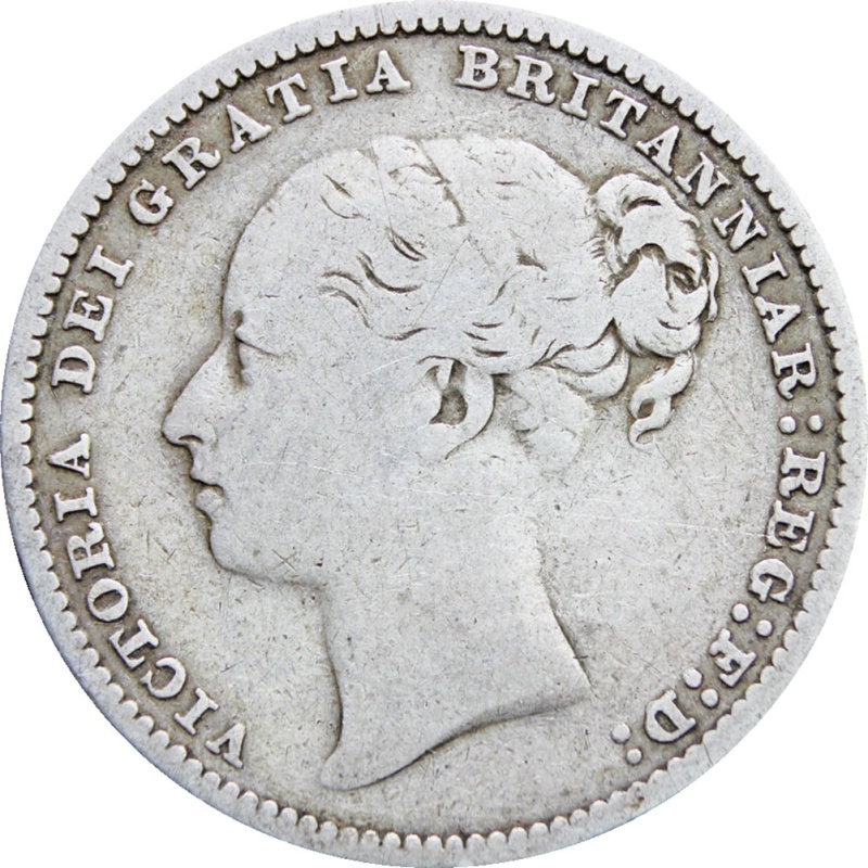 1879 Shilling Victoria Queen Great Britain Silver Coin British