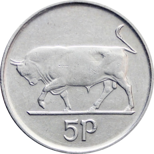 1993 Ireland 5 Pingin Coin (small type)