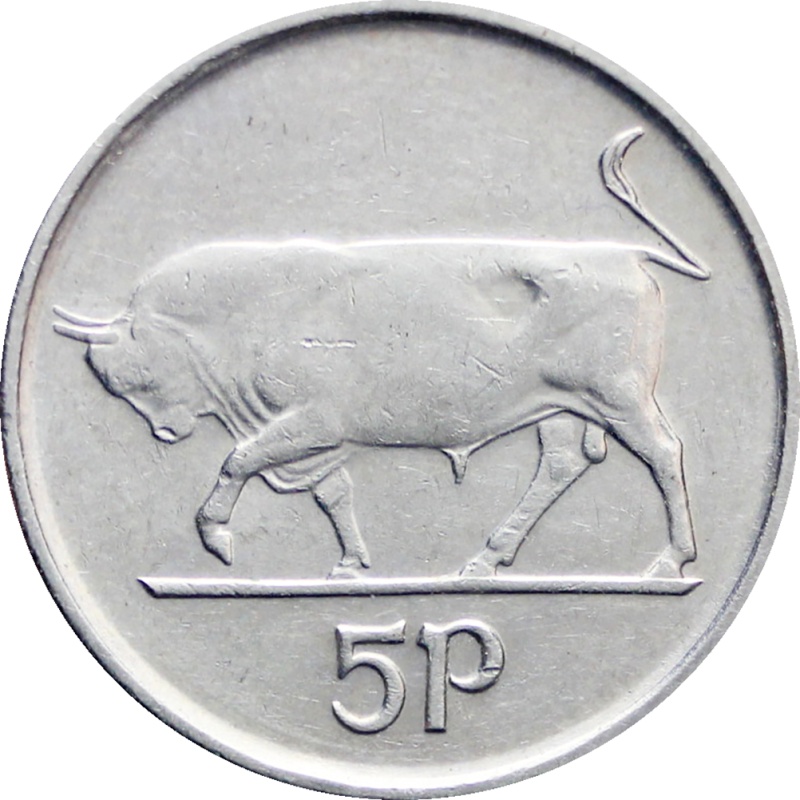 1993 Ireland 5 Pingin Coin (small type)