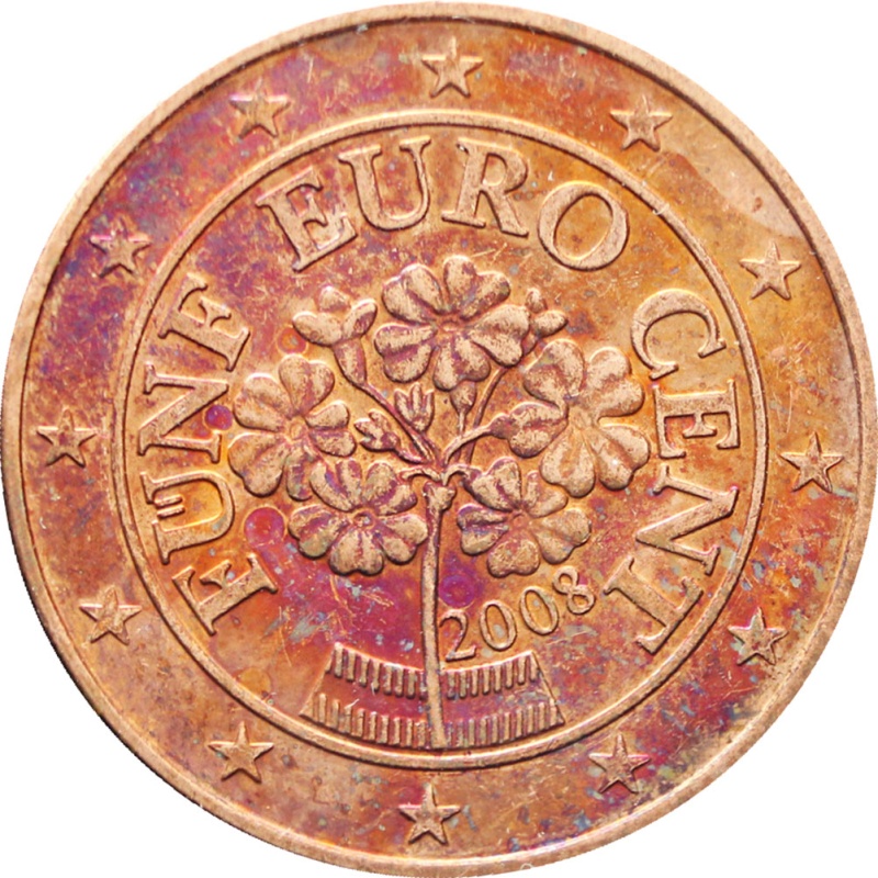 2008 Austria 5 Euro Cent Coin