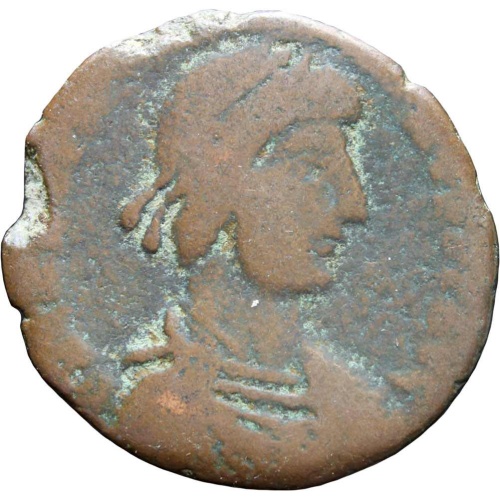 367 - 383 A.D. Roman Empire Gratian Bronze AE2 Coin 1 Follis Arles Mint