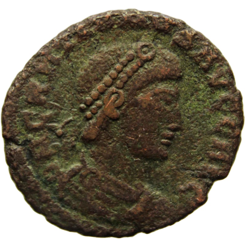 367 - 383 A.D. Roman Empire Gratian Bronze AE3 Coin Arles Mint