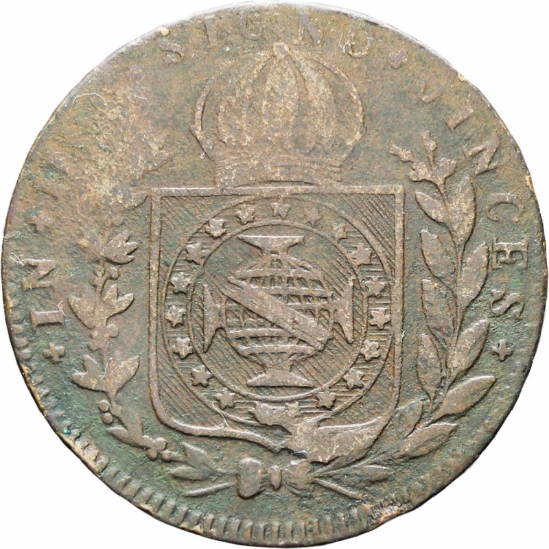 1825 R Brazil Coin20 Reis Pedro I
