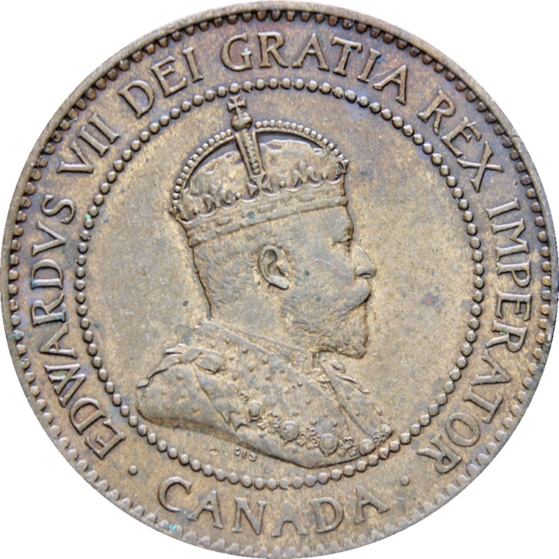 Canada 1904 One Cent Edward VII Coin