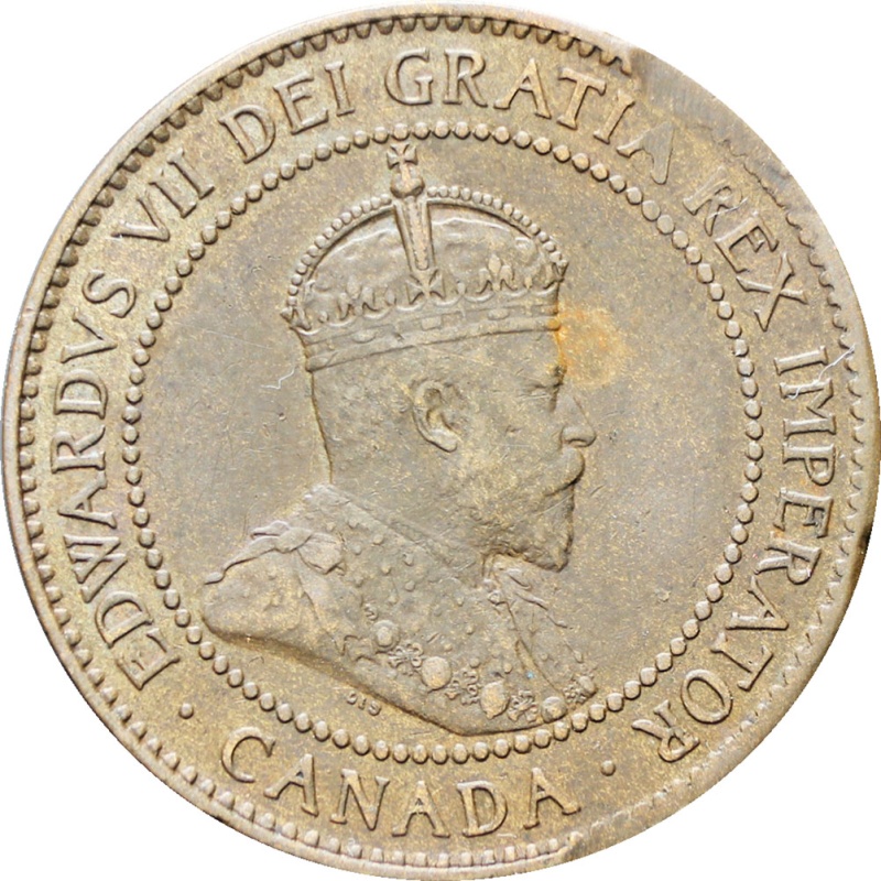 Canada 1905 One Cent Edward VII Coin